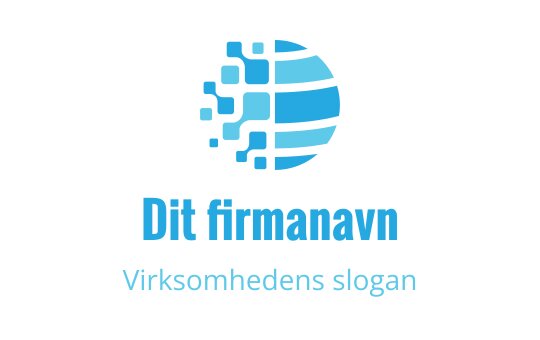Moderne blå globus logo design med digitale pixel-elementer