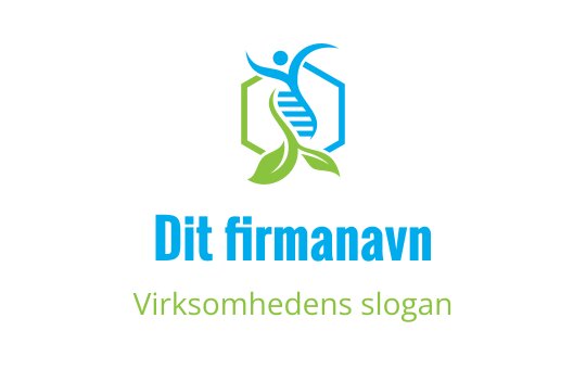 Moderne logo design med en DNA-streng og grønne blader