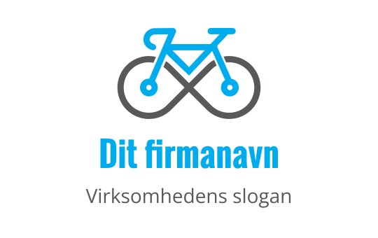 Moderne sykkel logo design med et uendelighetssymbol i blått og grått