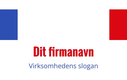 Fet logo design med røde og blå rektangulære elementer og stilisert tekst