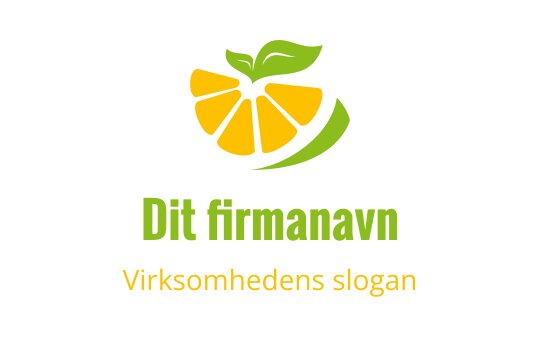 Frisk appelsinskive logo design med grønne bladdetaljer