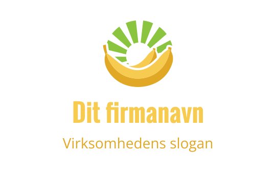 Moderne logo design med en banan og grønne solstråler