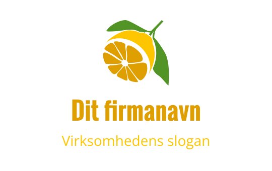 Fargerik sitronlogo med grønne blader og fet typografi