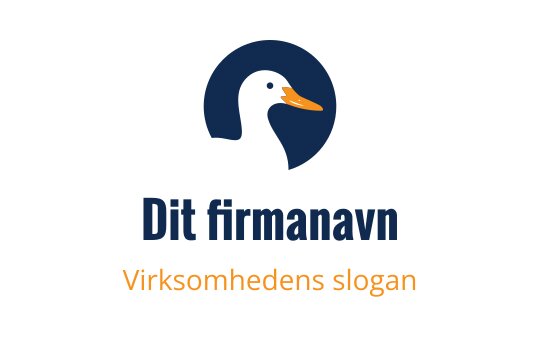 Moderne andeloggodesign med en sirkulær blå bakgrunn