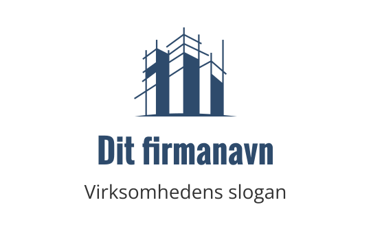 Moderne blå logo med stiliserte vindturbiner og rene linjer