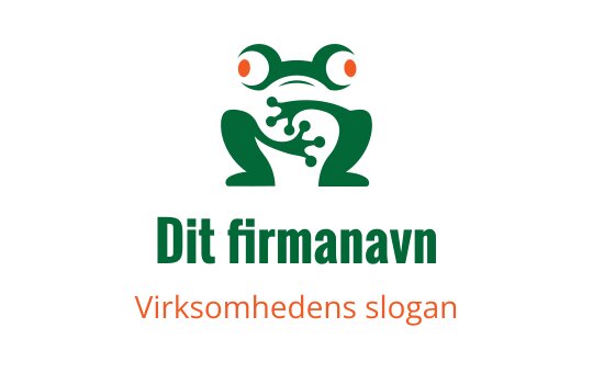 Leken grønn frosk logo design med livlige oransje detaljer