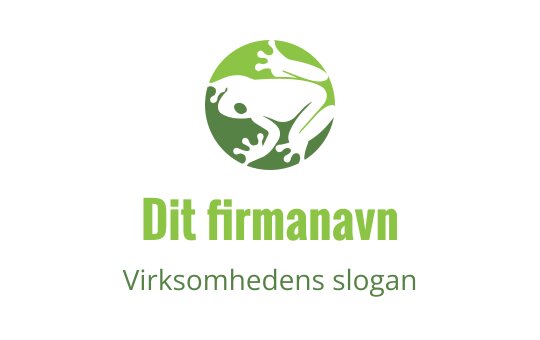 Moderne grønn frosk logo design innenfor en sirkulær form