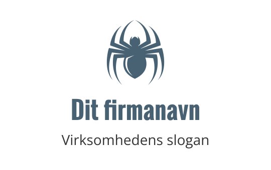 Moderne edderkopp logo design i nyanser av blått og grått