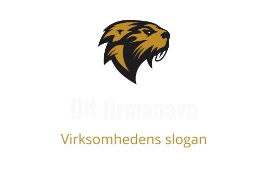 Moderne logo design med en dristig løvehode i svart og gull