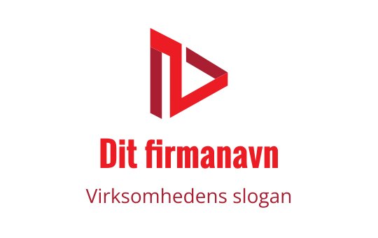 Moderne rødt logo design med en stilisert spilleknappform