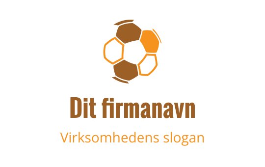 Moderne fotball logo design i oransje og brune toner