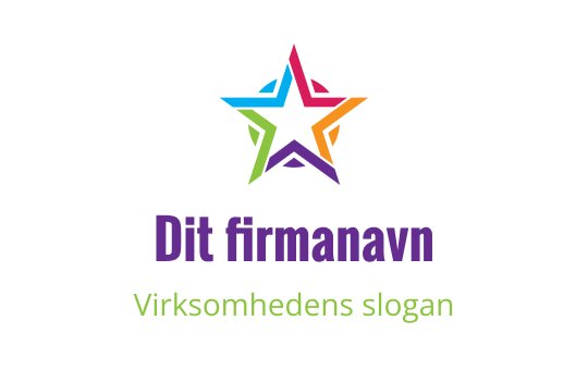Fargerik stjerne logo design med livlig gradient og fet typografi