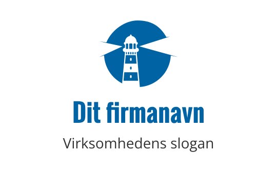 Moderne fyrtårn logo design med en blå sirkulær bakgrunn