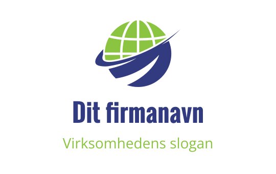 Moderne globus logo design med grønne og blå elementer