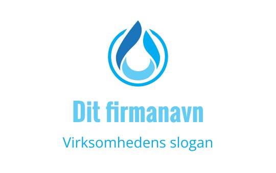 Moderne blå vanndråpe logo design med sirkulære elementer