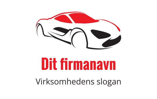 Elegant svart sportsbil logo design med røde detaljer
