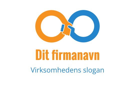 Fargerik uendelig logo design med sammenflettede oransje og blå ringer
