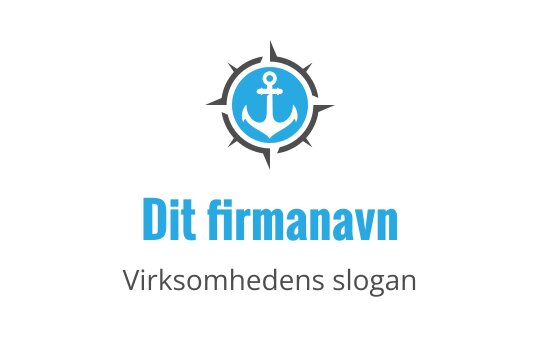 Nautisk logo med et anker i en kompassrose