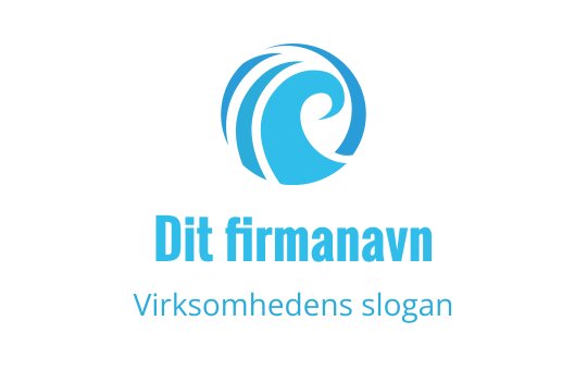Moderne blå bølge logo design med flytende kurver