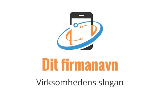 Moderne logo design med en smarttelefon og omløpende linjer og prikker