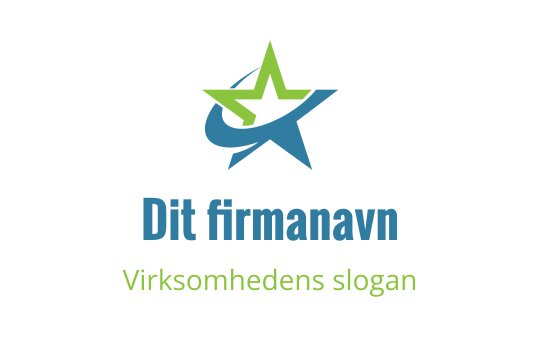 Moderne stjerne logo design med grønne og blå elementer