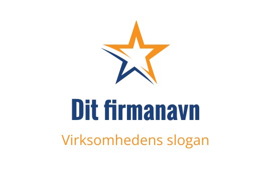 Fet stjerne logo design i oransje og blå farger