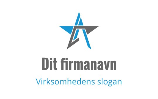 Moderne stjerne logo design med blå og grå elementer