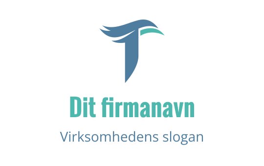 Stilisert fuglelogo i blå og grønne nyanser
