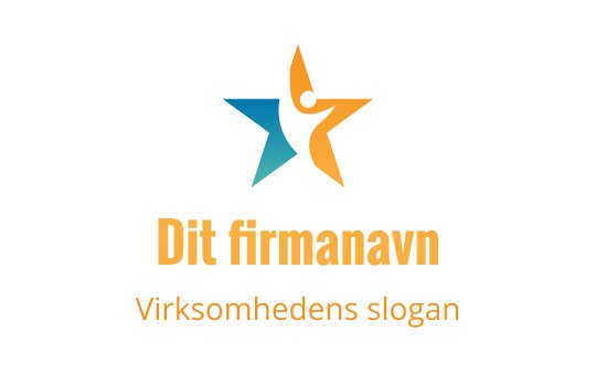 Fargerik stjerne logo design med en dynamisk figur i sentrum