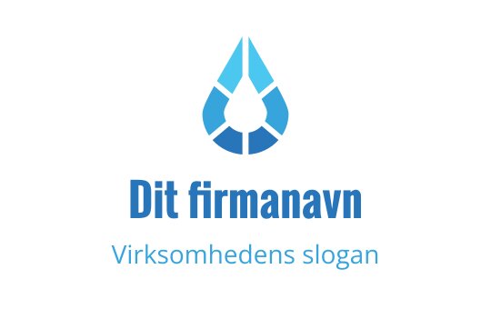 Moderne blå vanndråpe logo design med geometriske former