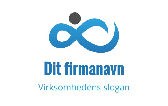 Moderne blå uendelig logo design med en sirkulær aksent