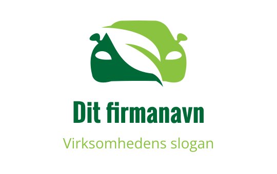 Moderne grønn billogo design med bladdelementer