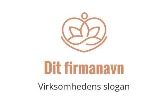 Elegant logo design med sammenflettede blader og en hjerteform