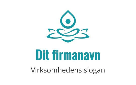 Elegant logo med en vanndråpe over en lotusblomst