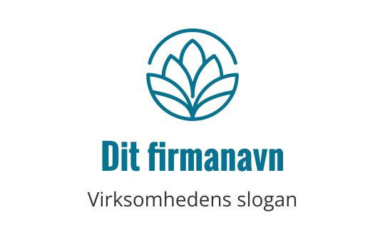 Elegant logo design med en stilisert lotusblomst i teal