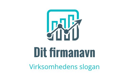 Moderne logo design med en graf og oppoverpilt i teal og grå