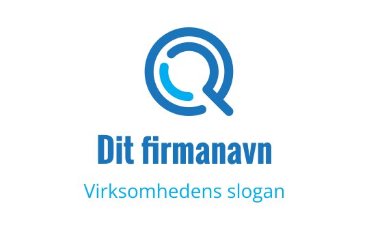 Moderne blå forstørrelsesglass logo design med sirkulære elementer