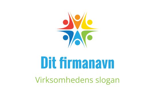 Fargerik logo med sammenkoblede menneskefigurer i stjernes form