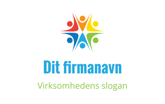 Fargerik logo med sammenkoblede menneskefigurer i stjernes form