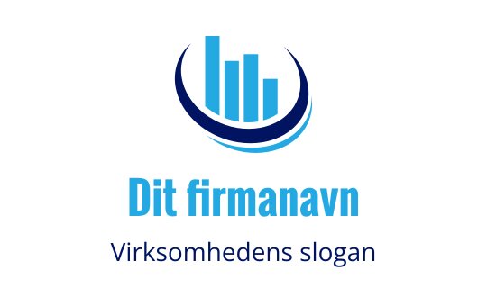 Moderne blå logo med søylediagram-elementer og sirkulært preg