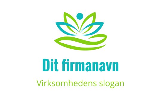 Moderne lotusblomst logo design i grønne og blå nyanser