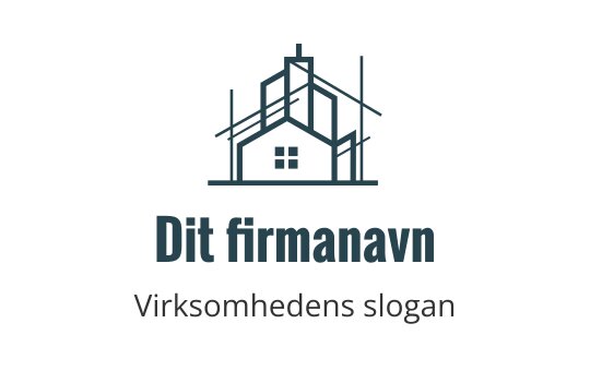 Moderne huslogo med stillas og rene linjer