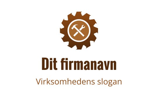 Brun girlogo med kryssede verktøy i midten