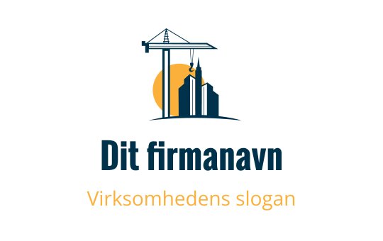 Moderne logo design med en kran og silhuett av bylandskap