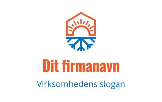 Moderne logo design med en sol og tre røtter i oransje og blått