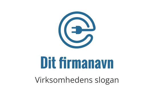 Moderne sirkulær logo med en plugg og bokstaven 'C