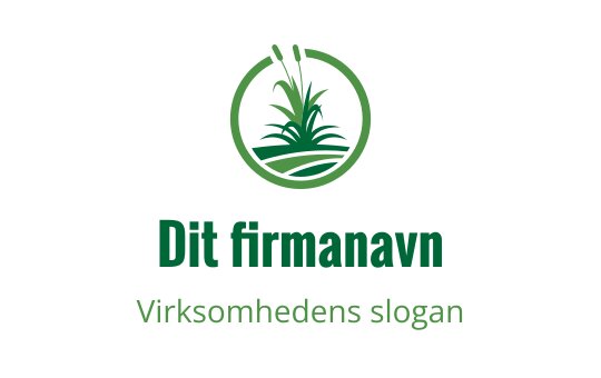Moderne grønn logo med stilisert gress i en sirkulær ramme