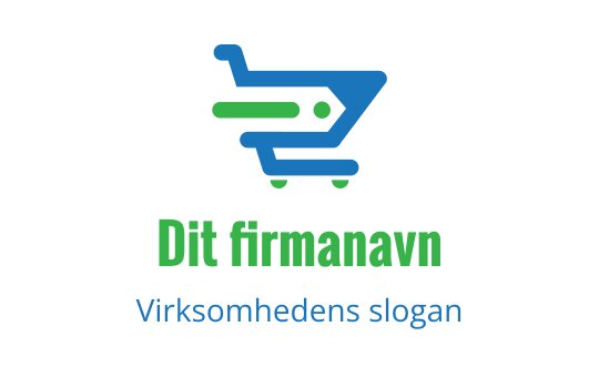 Moderne logo design av handlekurv med dynamiske grønne og blå elementer