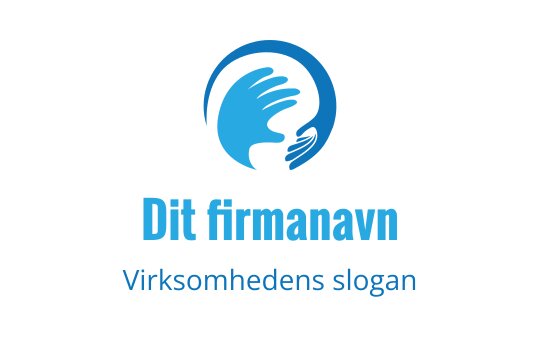 Moderne logo design med to hender i blå nyanser