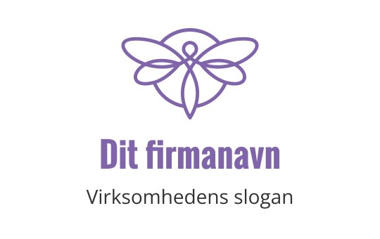 Elegant sommerfugl logo design i lilla med delikate vingedetaljer